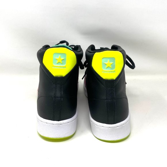 Converse Pro Leather Black Orange Yellow High Top Shoes Men's Sneakers 169651C - Picture 3 of 11